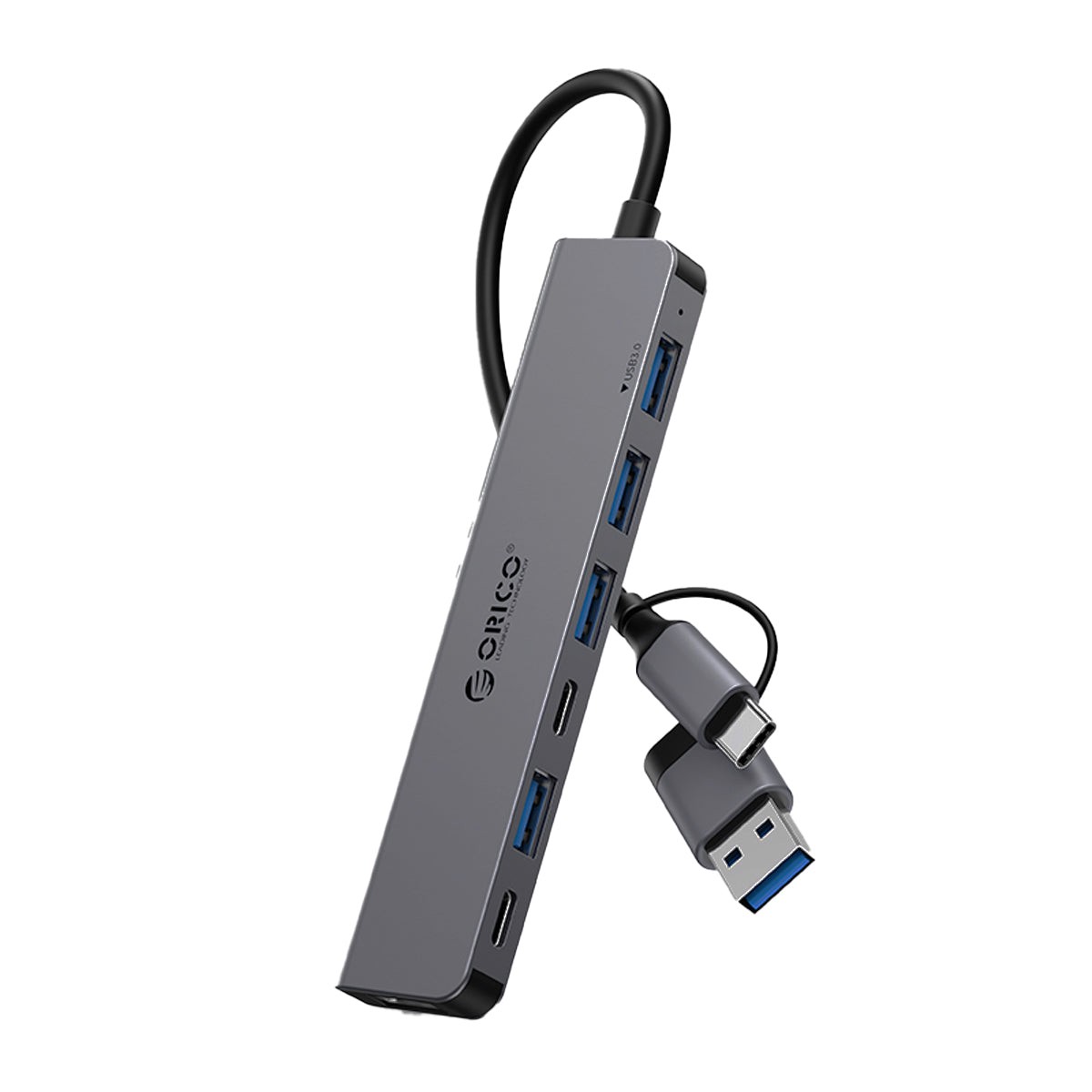 orico-ysa7-u3-7-port-usb-3-0-hub-dark-grey