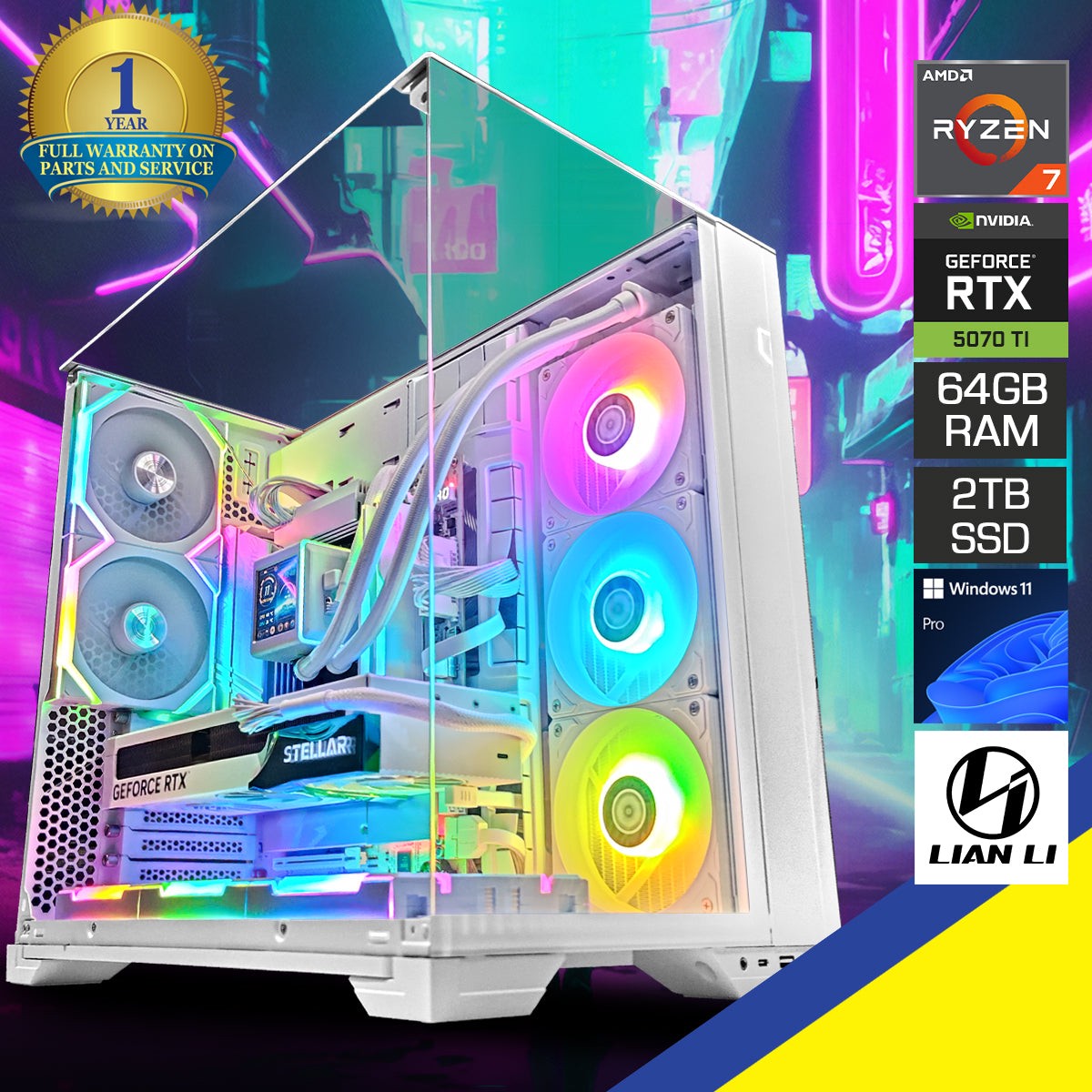 ultra-o11-vision-white-desktop-gaming-pc-amd-ryzen-7-9800x3d-64gb-ram-2tb-ssd-rtx-5070-ti-windows-11-pro