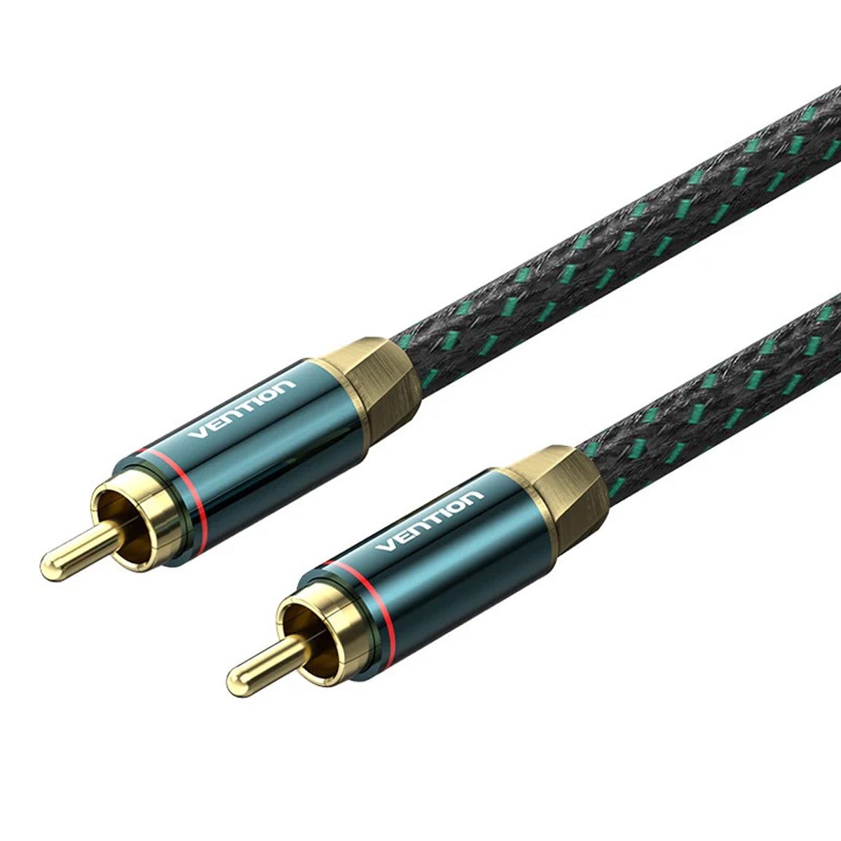 vention-cotton-braided-rca-male-to-male-coaxial-audio-cable-green-copper-type-2m-bctgh