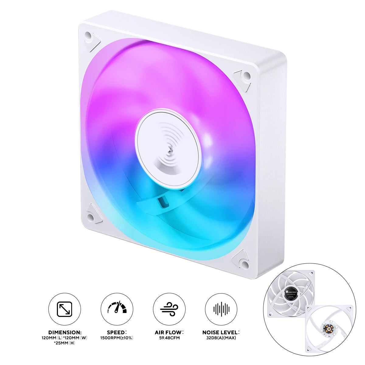 jonsbo-sl-120cw-120mm-silent-series-fan-white