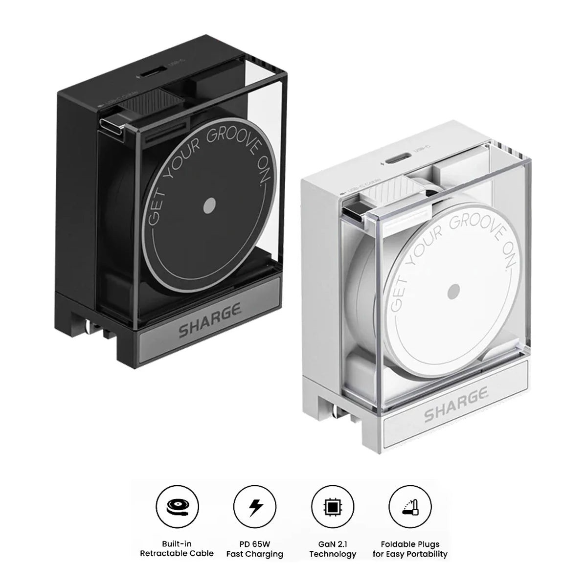 sharge-retractable-65-usb-c-charger-white-black-s4u
