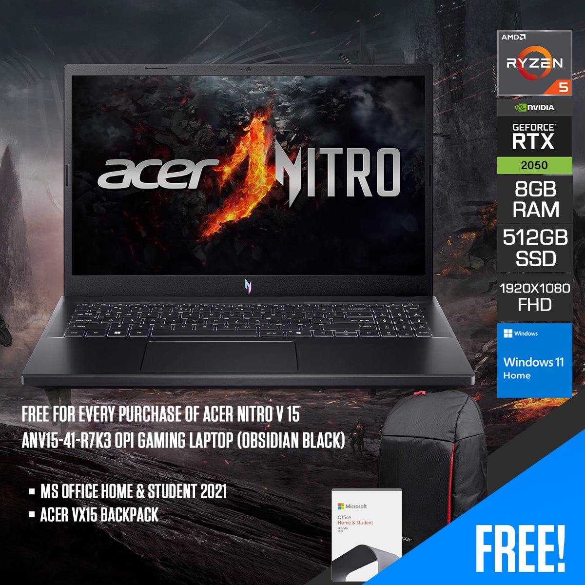 acer-nitro-v-15-anv15-41-r7k3-opi-gaming-laptop-15-6-fhd-165hz-ips-ryzen-5-7535hs-8gb-ram-512gb-ssd-rtx-2050-windows-11-home-ms-office-home-student-2021-acer-vx15-backpack