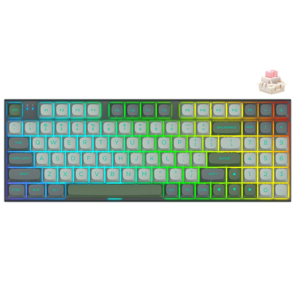 e-yooso-hz-94-rgb-94-keys-wired-hot-swappable-mechanical-keyboard-grey-magnetic-switch