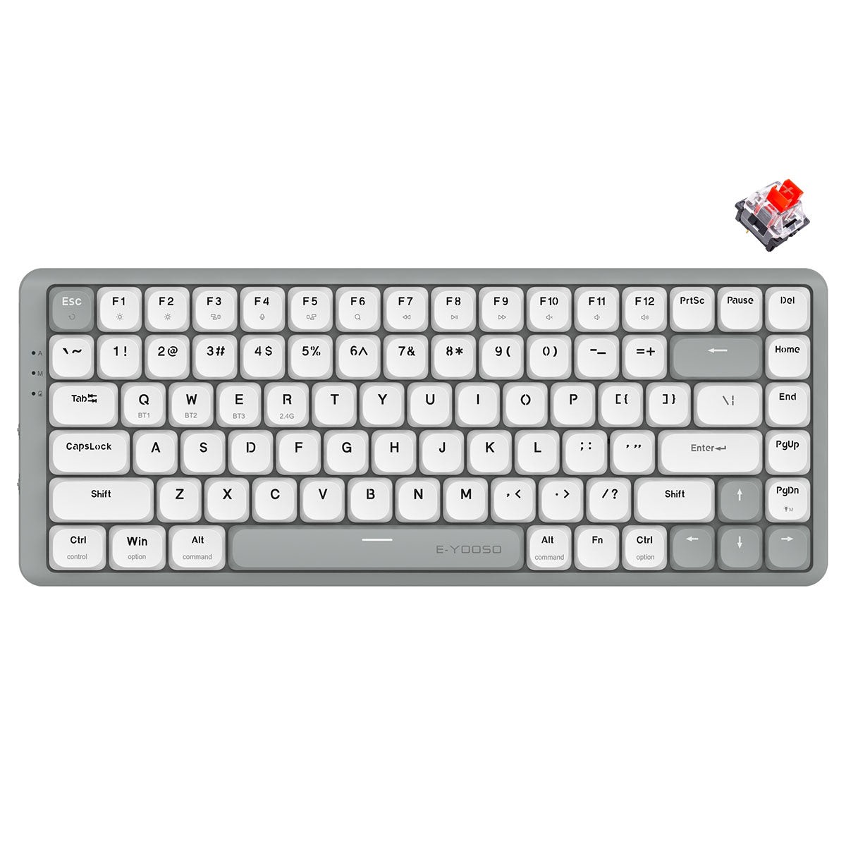 e-yooso-z-84-tri-mode-84-keys-mechanical-keyboard-white-grey-red-switch