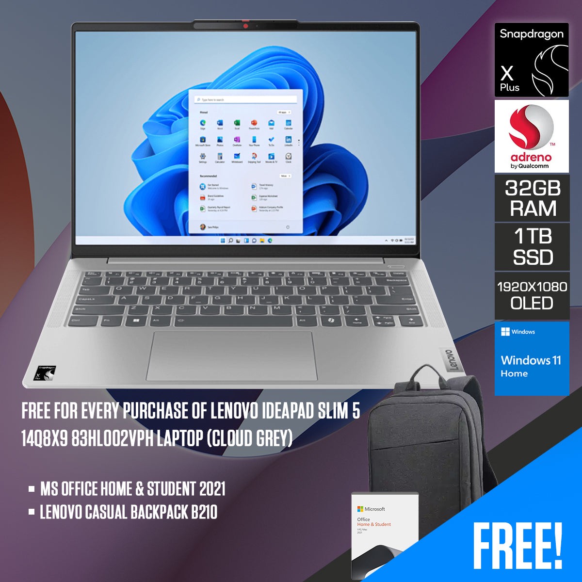 lenovo-ideapad-slim-5-14q8x9-83hl002vph-laptop-14-wuxga-oled-snapdragon-x-plus-x1p-42-100-32gb-ram-1tb-ssd-integrated-qualcomm-adreno-gpu-windows-11-home-ms-office-home-student
