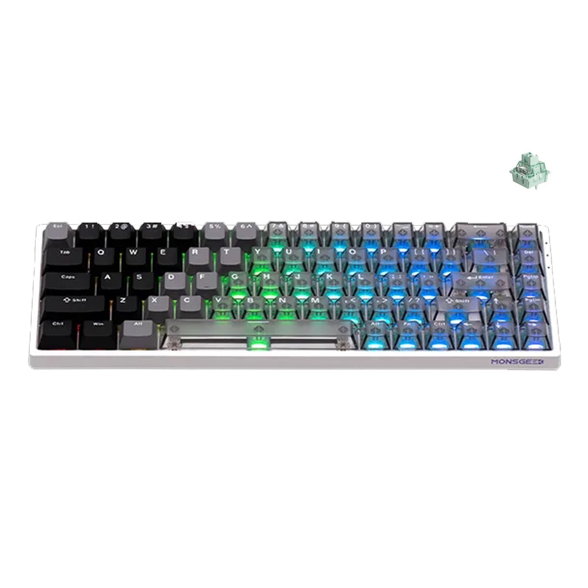 monsgeek-fun68-he-wired-rgb-magnetic-keyboard-gradient-hybrid-white-transparent-akko-glare-magnetic-switch-101-fn68b-013