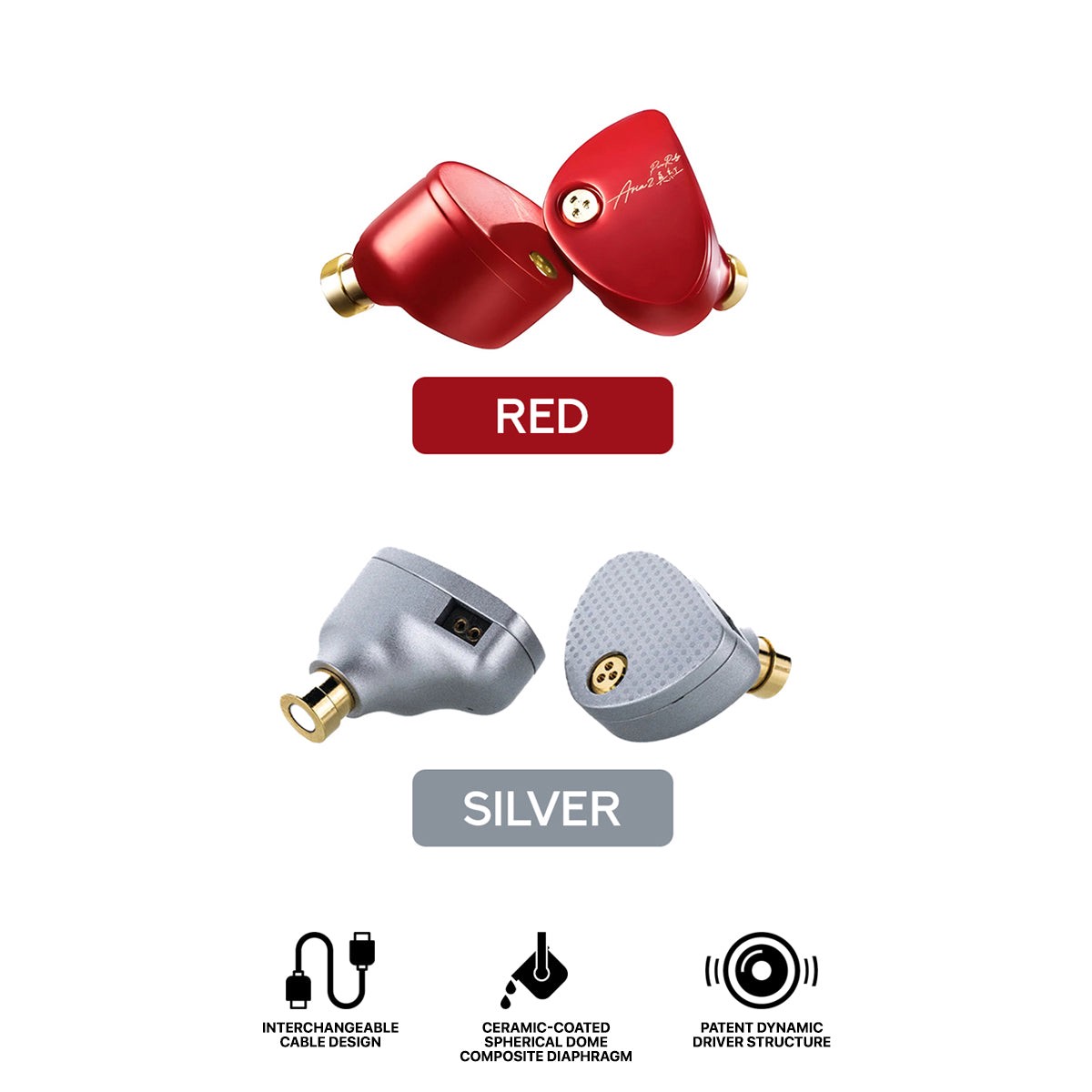 moondrop-aria-2-in-ear-headphone-with-0-78-2-pin-cable-replaceable-plugs-3-5-4-4mm-earphone-red-silver