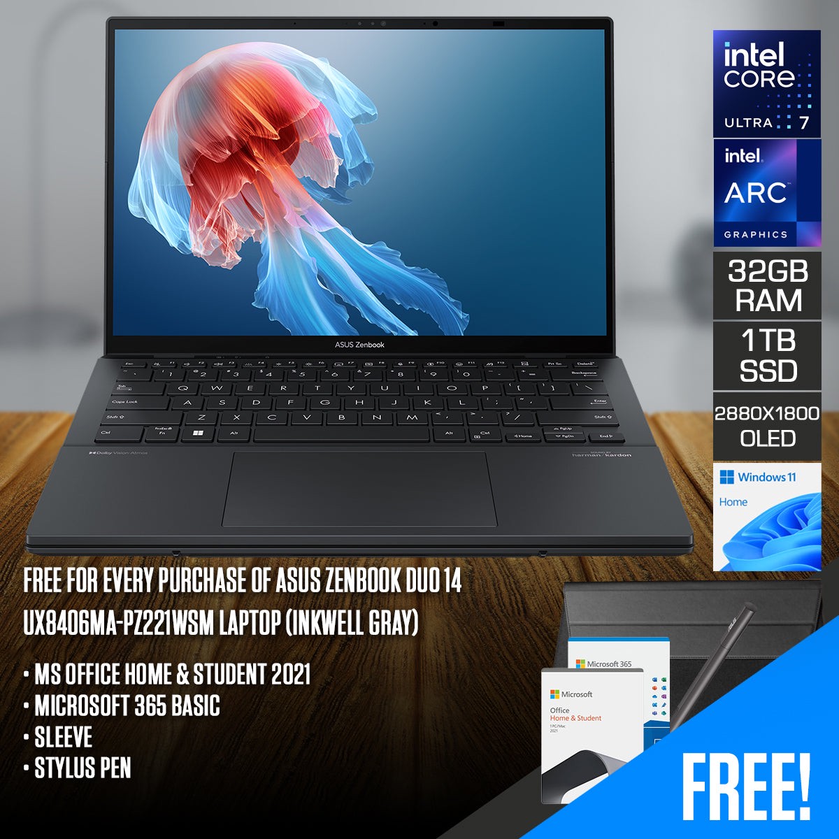 asus-zenbook-duo-14-ux8406ma-pz221wsm-laptop-touch-screen-14-oled-ultra-7-155h-32gb-lpddr5x-1tb-ssd-intel-arc-graphics-windows-11-home-ms-office-home-student-2021-microsoft-365