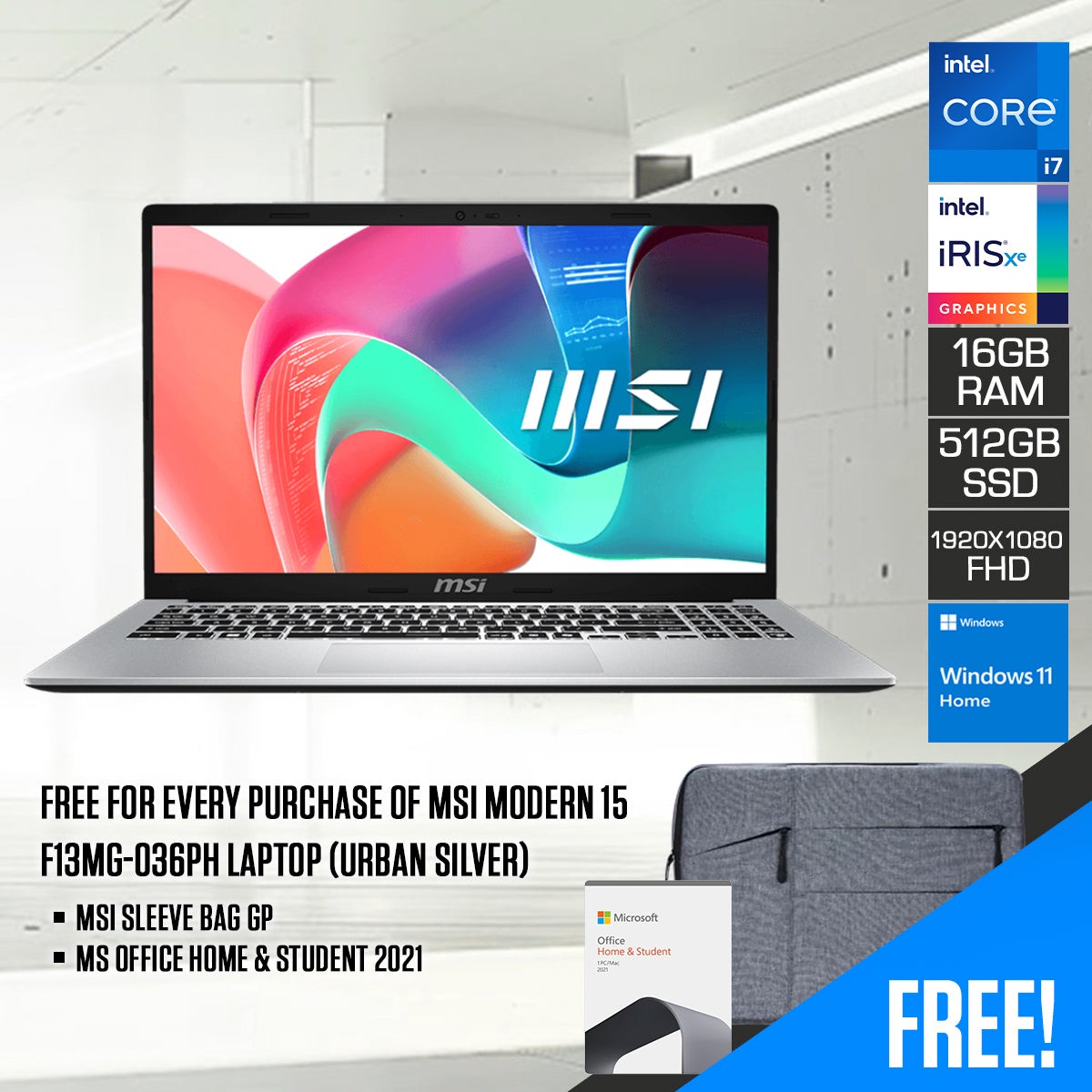 msi-modern-15-f13mg-036ph-laptop-urban-silver-15-6-fhd-1920x1080-ips-i7-1355u-16gb-ram-512gb-ssd-iris-xe-graphics-windows-11-home-ms-office-home-student-2021-msi-sleeve-bag-gp