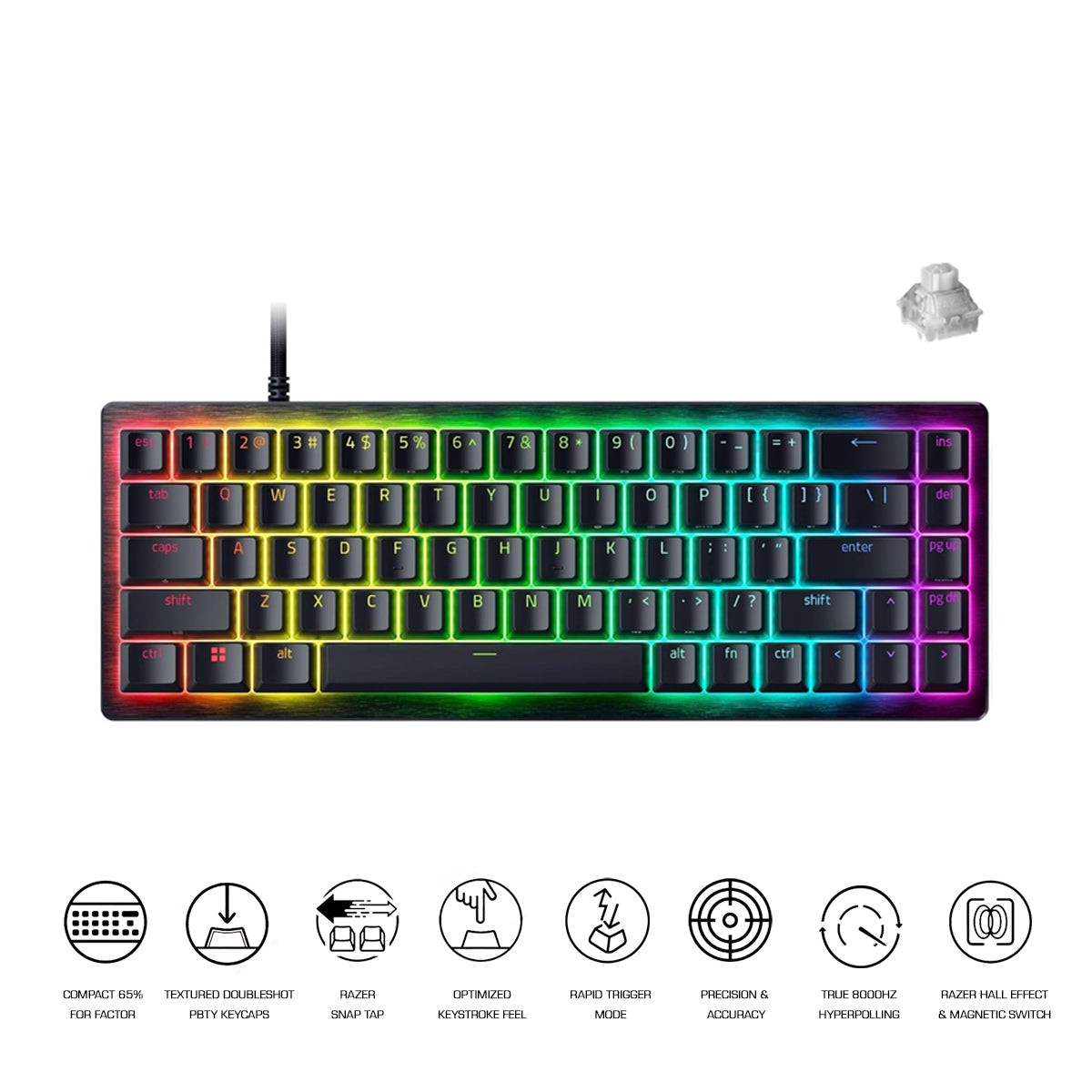 razer-huntsman-v3-he-magnetic-mini-65-8khz-hall-effect-magnetic-esports-keyboard