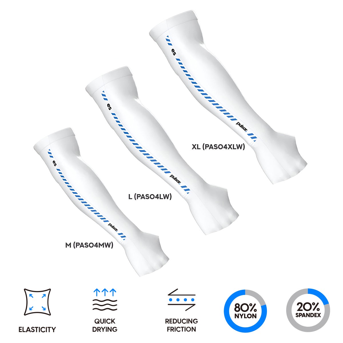pulsar-es-esports-arm-sleeve-palm-long-white-m-pas04mw-l-pas04lw-xl-pas04xlw