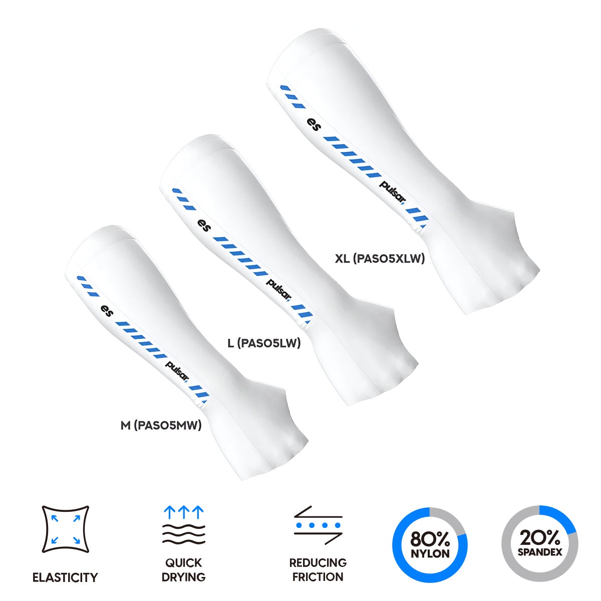 pulsar-es-esports-arm-sleeve-palm-short-white-m-pas05mw-l-pas05lw-xl-pas05xlw