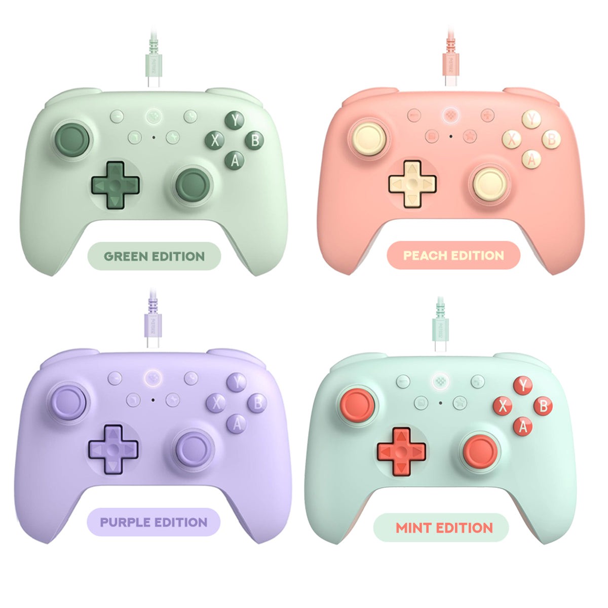 8bitdo-ultimate-2c-wired-controller-for-windows-android-raspberry-pi-82cd-green-edition-peach-edition-purple-edition-mint-edition