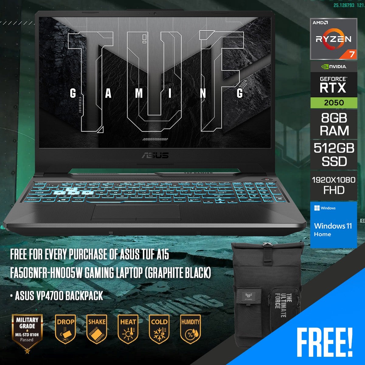 asus-tuf-a15-fa506nfr-hn005w-gaming-laptop-graphite-black-15-6-fhd-1920x1080-ips-144hz-ryzen-7-7435hs-8gb-ram-512gb-ssd-rtx-2050-windows-11-home-asus-vp4700-backpack