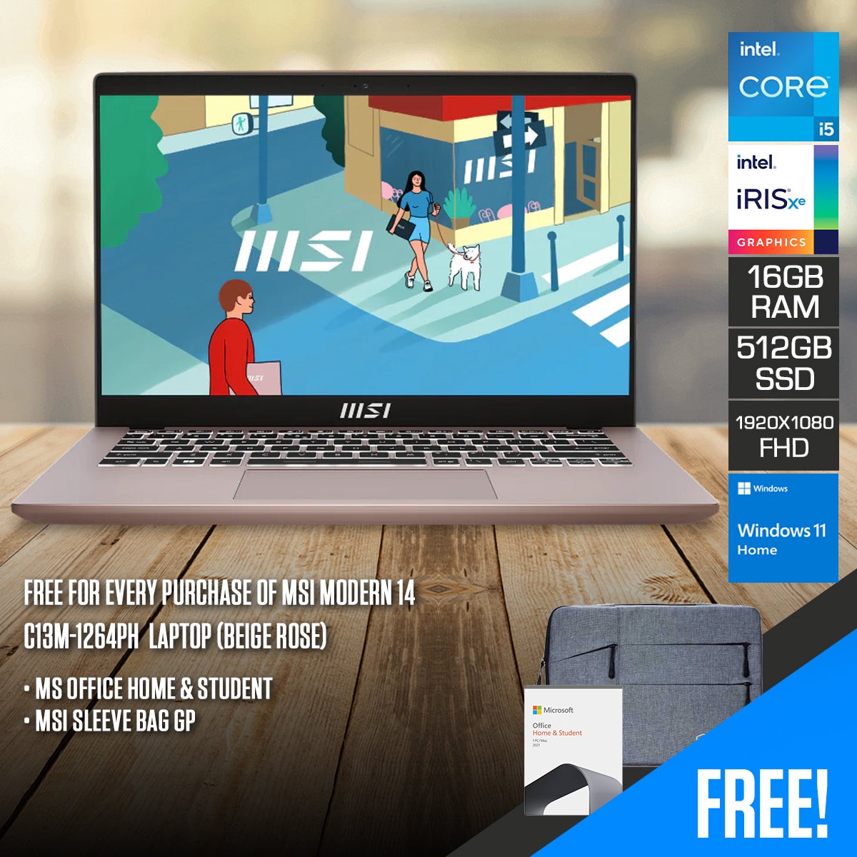 msi-modern-14-c13m-1264ph-laptop-beige-rose-14-fhd-1920x1080-ips-i5-1335u-16gb-ram-512gb-ssd-iris-xe-graphics-windows-11-home-ms-office-home-student-2021-msi-sleeve-bag-gp