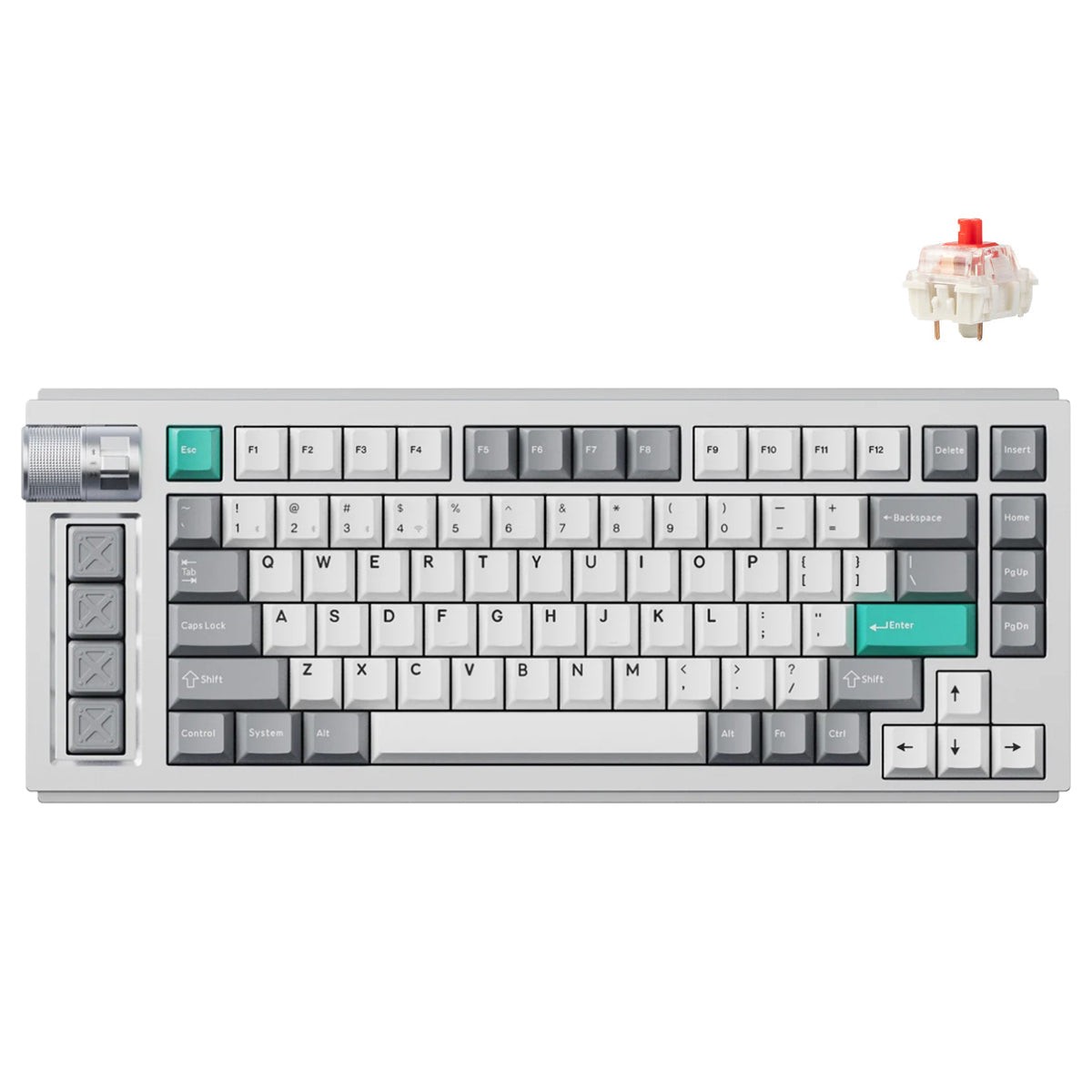 keychron-lemokey-l1-qmk-via-fully-assembled-with-knob-rgb-backlit-hot-swappable-75-wireless-custom-gaming-keyboard-space-silver-gateron-jupiter-red-switch-l1-x1