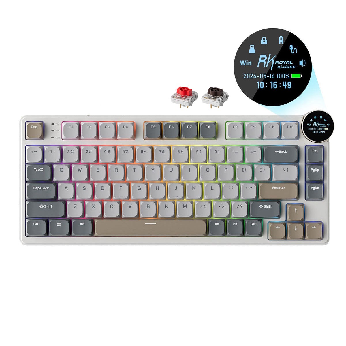 royal-kludge-rk-n80-tri-mode-rgb-80-keys-hot-swappable-mechanical-keyboard-pearly-dawn-red-switch-brown-switch