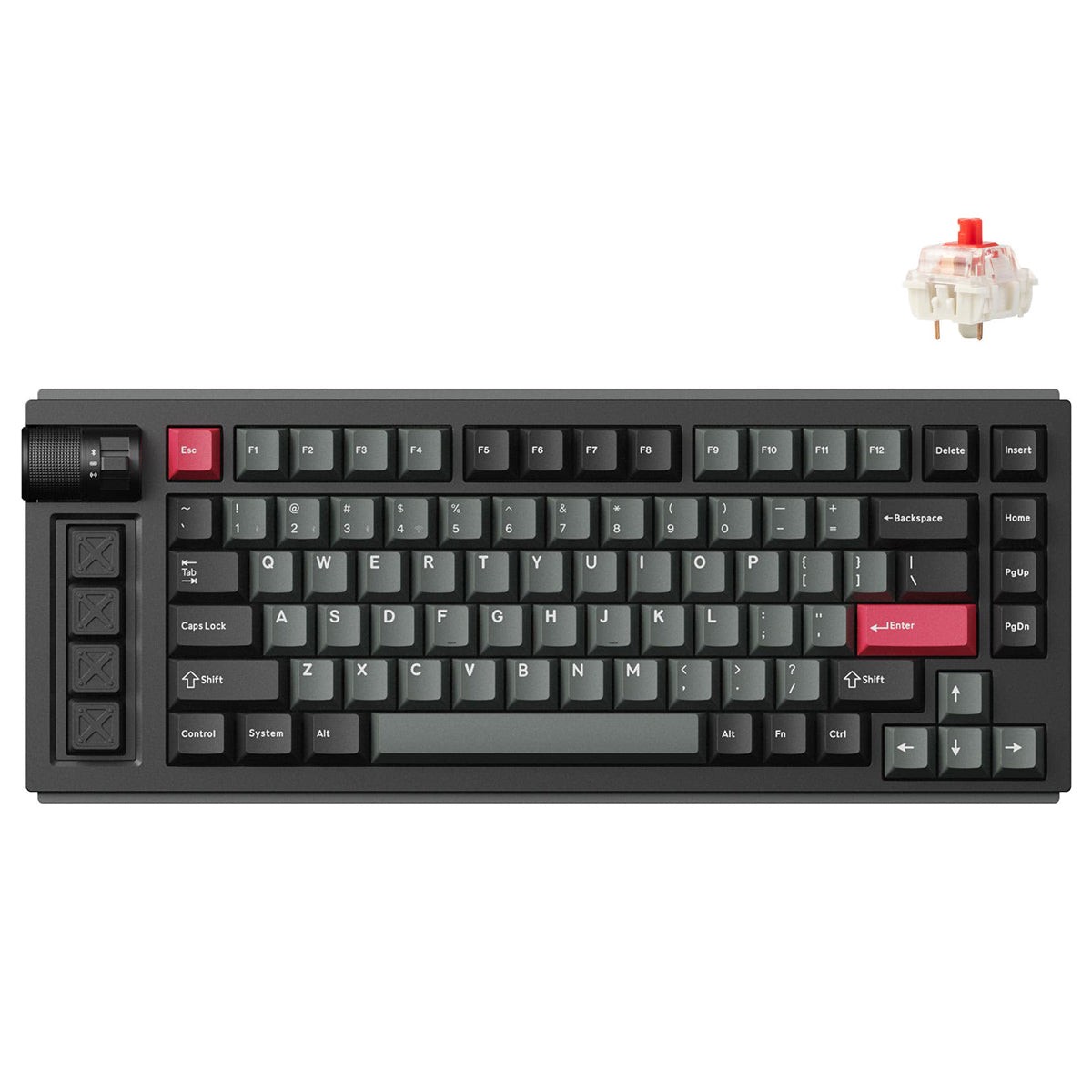keychron-lemokey-l1-qmk-via-fully-assembled-with-knob-rgb-backlit-hot-swappable-75-wireless-custom-gaming-keyboard-carbon-black-gateron-jupiter-red-switch-l1-m1