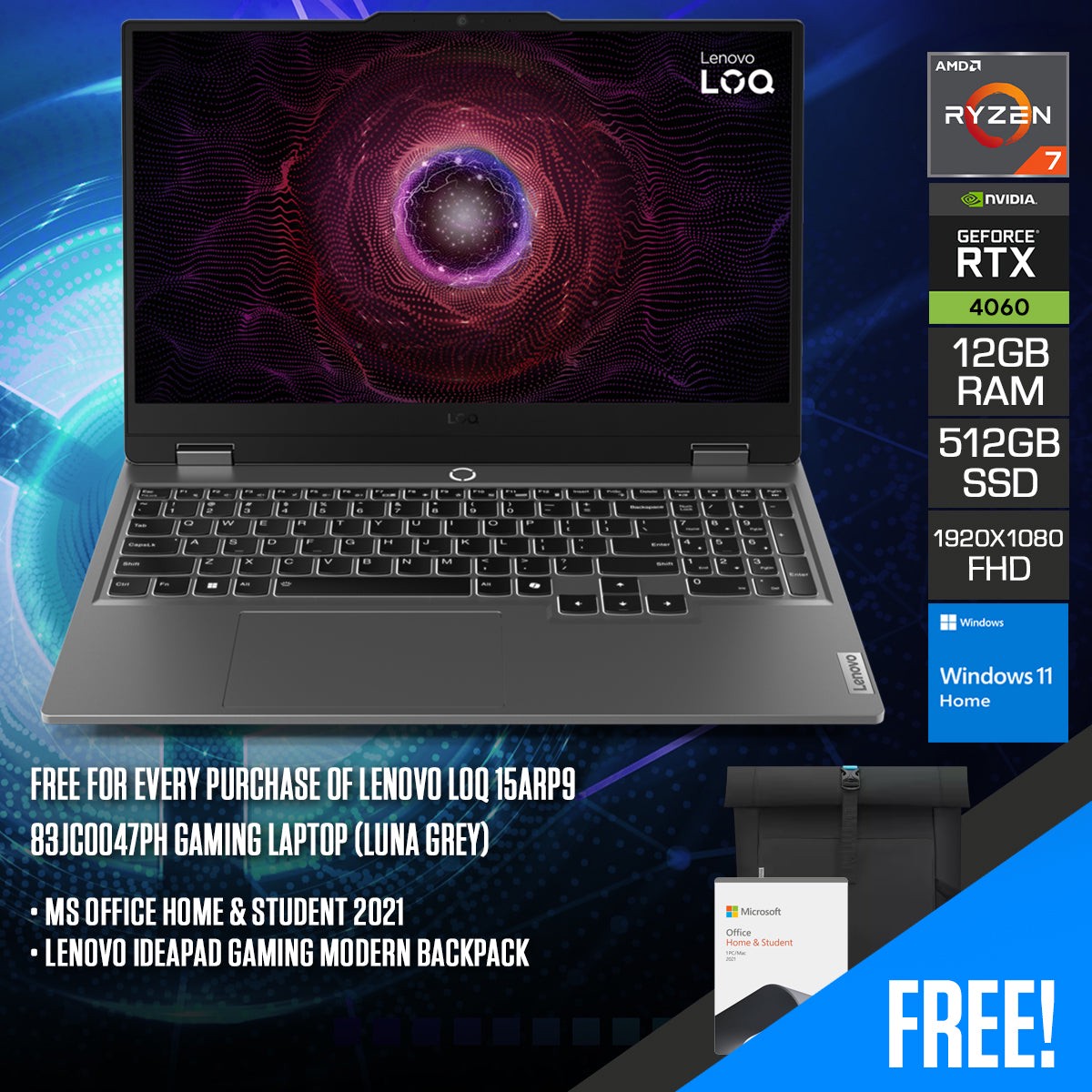 lenovo-loq-15arp9-83jc0047ph-gaming-laptop-15-6-fhd-ips-144hz-ryzen-7-7435hs-12gb-ram-512gb-ssd-rtx-4060-windows-11-home-ms-office-home-student-2021-lenovo-ideapad-gaming-modern