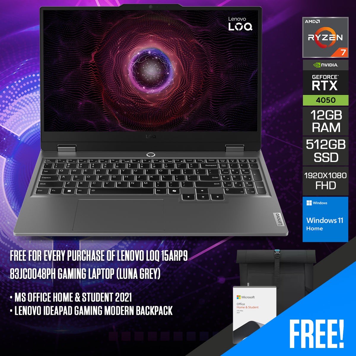 lenovo-loq-15arp9-83jc0048ph-gaming-laptop-15-6-fhd-ips-144hz-ryzen-7-7435hs-12gb-ram-512gb-ssd-rtx-4050-windows-11-home-ms-office-home-student-2021-lenovo-ideapad-gaming-modern