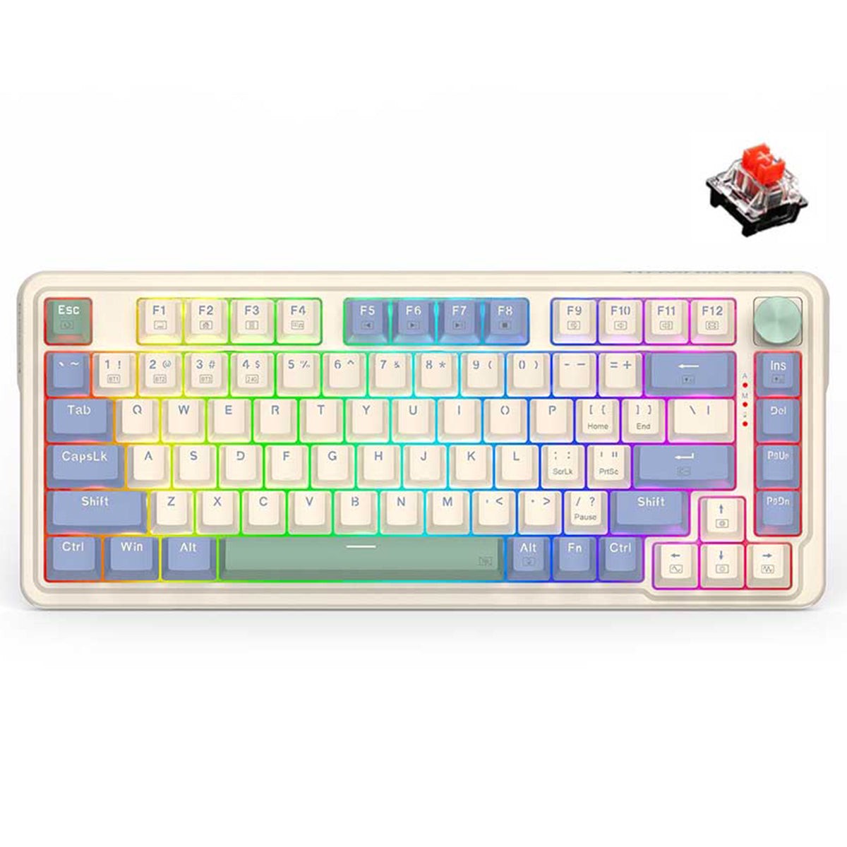 redragon-ucal-pro-rgb-wireless-75-gasket-hot-swappable-mechanical-keyboard-with-knob-dust-proof-red-switch-k673cpg-rgb-pro