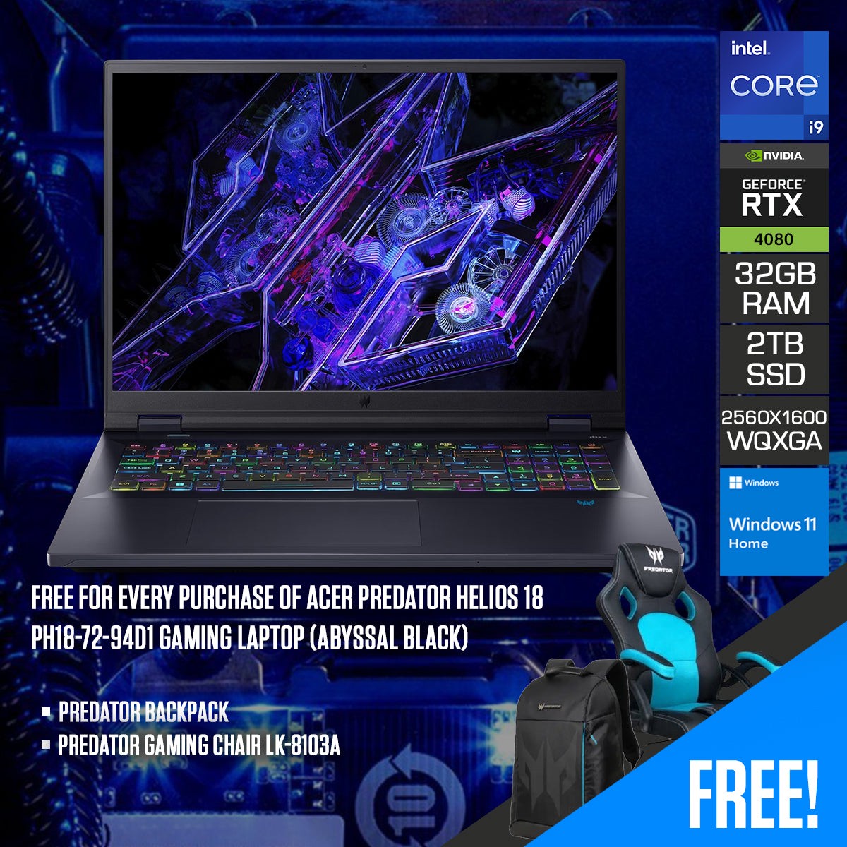 acer-predator-helios-18-ph18-72-94d1-gaming-laptop-18-wqxga-240hz-ips-i9-14900hx-2x16gb-ram-2x1tb-ssd-rtx-4080-windows-11-pro-predator-backpack-predator-gaming-chair-lk-8103a