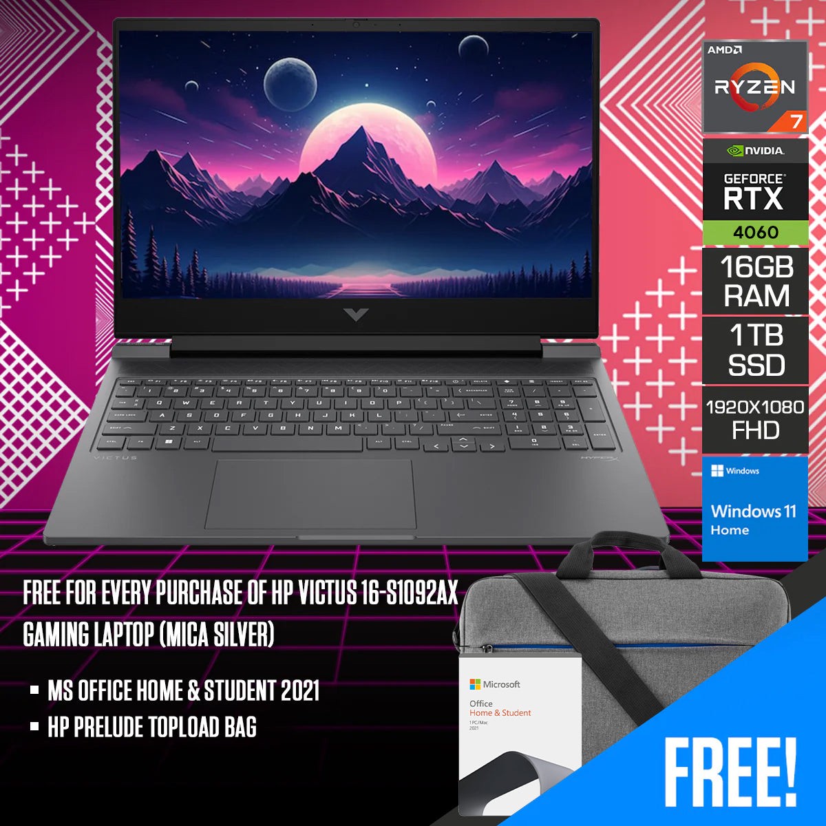 hp-victus-16-s1092ax-gaming-laptop-16-1-fhd-144hz-ips-ryzen-7-8845hs-16gb-ram-1tb-ssd-rtx-4060-windows-11-home-ms-office-home-student-2021-hp-prelude-topload-bag