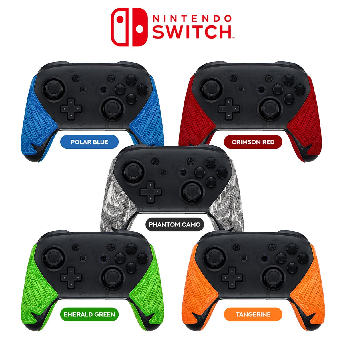 lizard-skins-durasoft-polymer-controller-grip-0-5mm-for-switch-pro-controller-polar-blue-crimson-red-emerald-green-tangerine-phantom-camo