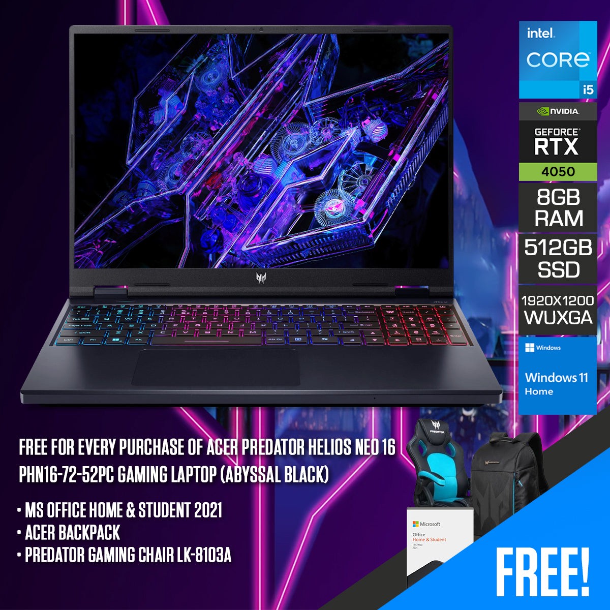 acer-predator-helios-neo-16-phn16-72-52pc-gaming-laptop-16-wuxga-ips-165hz-i5-14500hx-8gb-ram-512gb-ssd-rtx-4050-windows-11-home-ms-office-home-student-2021-acer-backpack