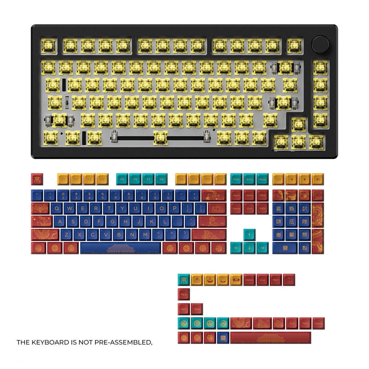 akko-mod-007b-he-diy-kit-with-world-tour-beijing-jda-keycap-set-black-akko-cream-yellow-magnetic-switch