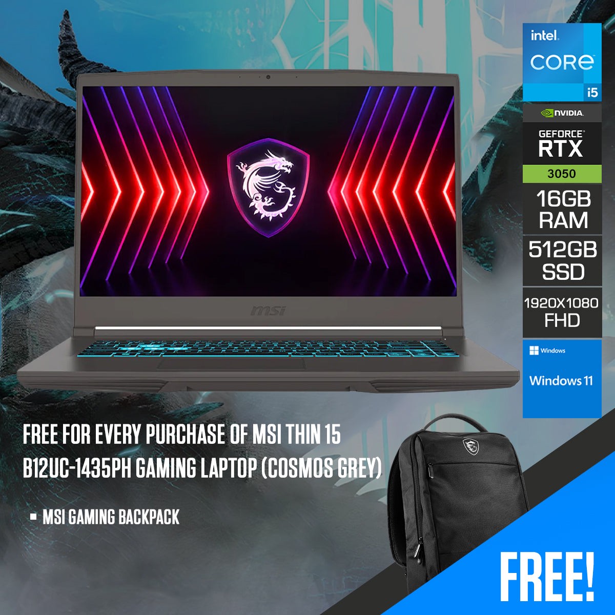 msi-thin-15-b12uc-1435ph-gaming-laptop-cosmos-gray-15-6-fhd-1920x1080-ips-144hz-i5-12450h-16gb-ram-512gb-ssd-rtx-3050-windows-11-msi-essential-backpack