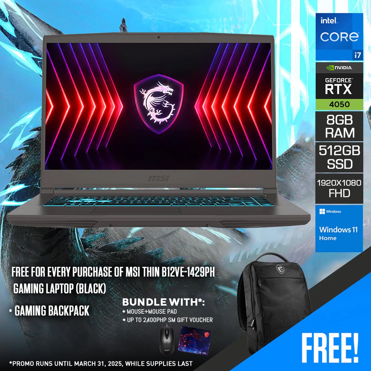 msi-thin-b12ve-1429ph-gaming-laptop-black-15-6-fhd-1920x1080-144hz-ips-i7-12650h-8gb-ram-512gb-ssd-rtx-4050-windows-11-gaming-backpack