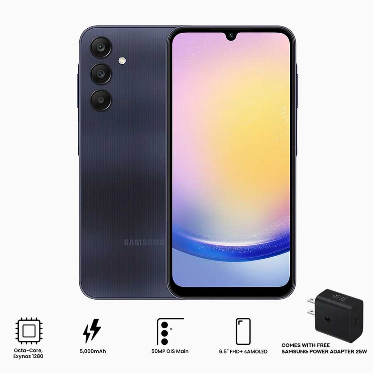 samsung-galaxy-a25-5g-sm-a256e-dsn-blue-black-128gb-6gb-ram-5g-lte-wi-fi-6-5-fhd-samoled-infinity-u-120hz-android-14-octa-core-exynos-1280-50mp-13mp-5000mah