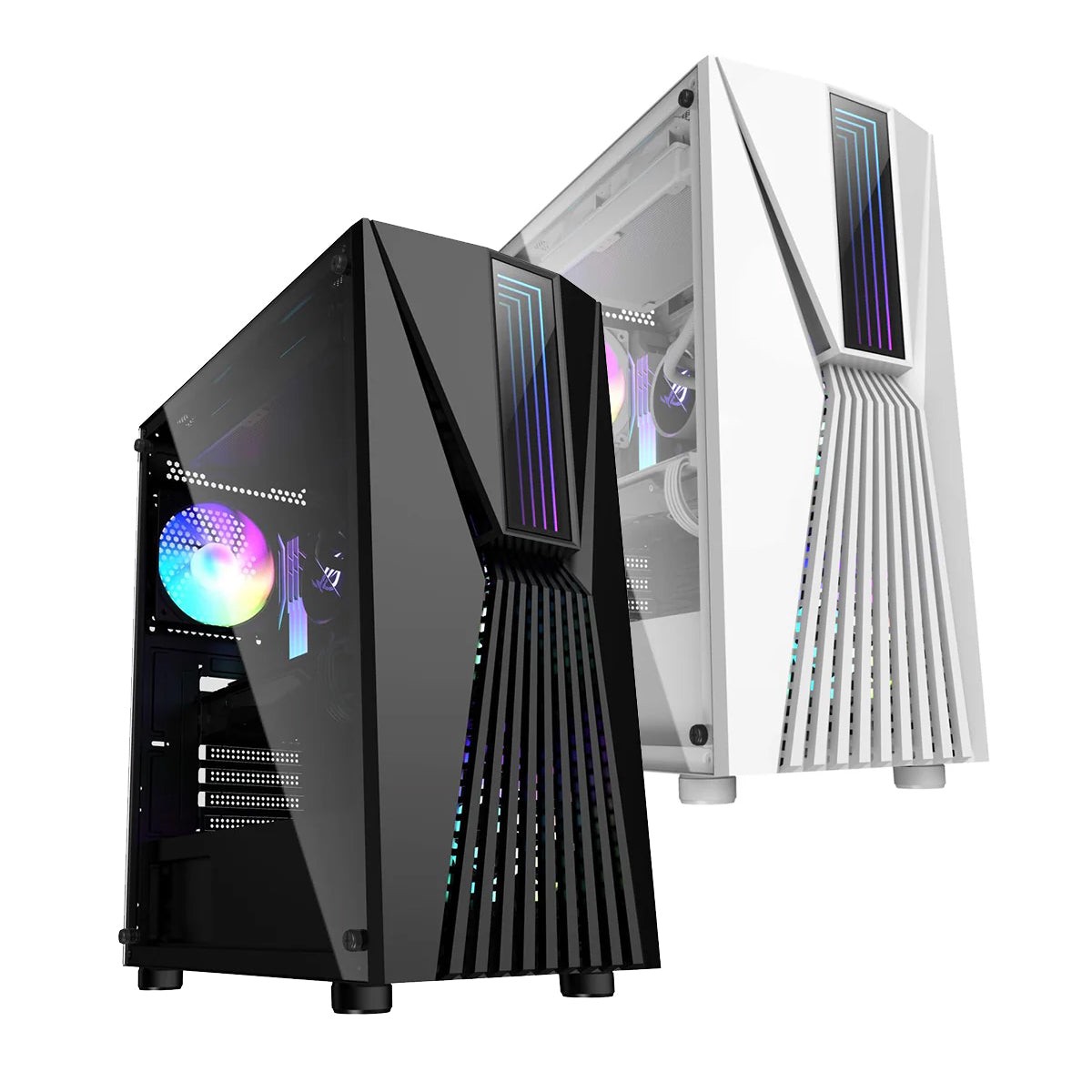 frontier-trendsonic-vesta-tempered-glass-side-atx-gaming-case-black-white