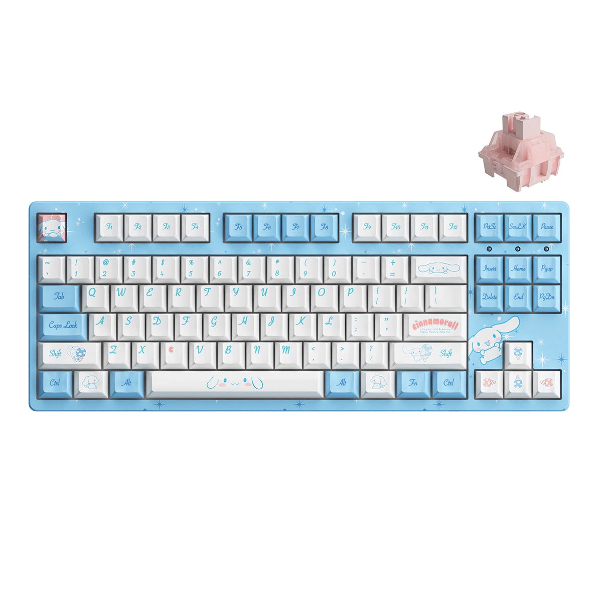 akko-cinnamoroll-3087v2-wired-mechanical-keyboard-tray-mount-akko-cs-sakura-switch