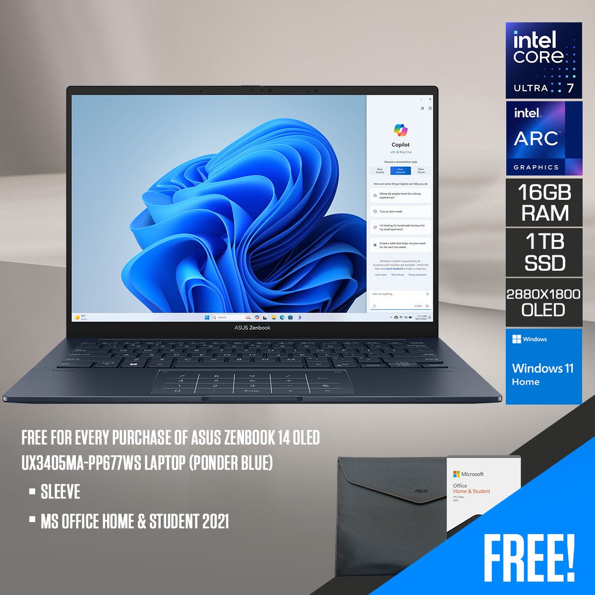 asus-zenbook-14-oled-ux3405ma-pp677ws-laptop-ponder-blue-14-3k-2880x1800-oled-120hz-i7-ultra-155h-16gb-ram-1tb-ssd-intel-arc-windows-11-home-ms-office-home-student-2021-sleeve