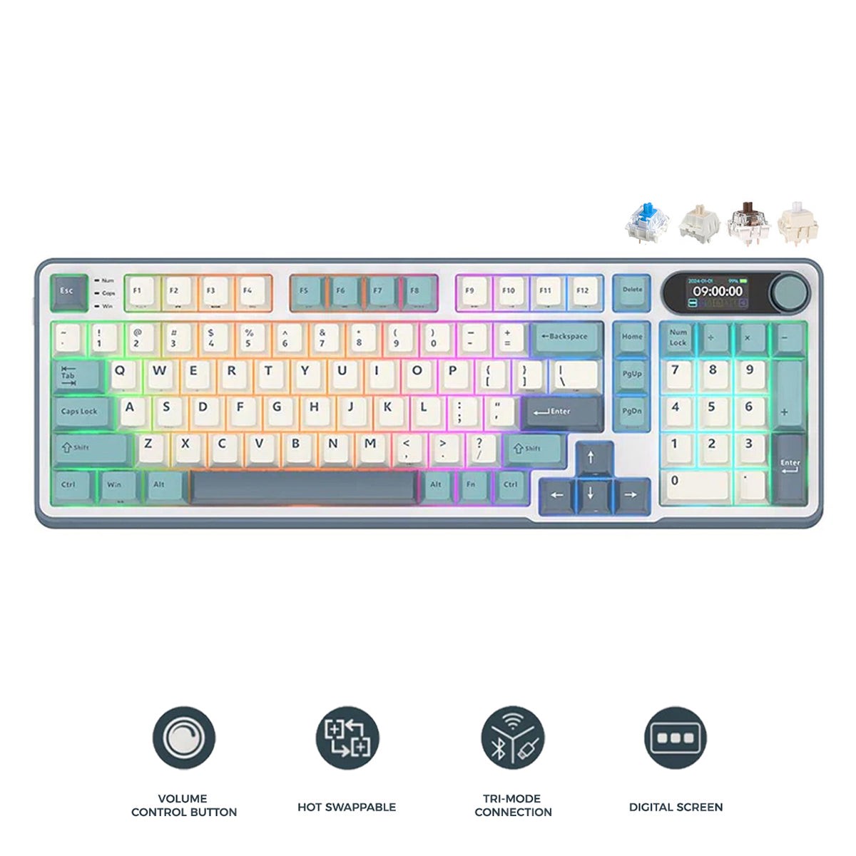royal-kludge-rk-s98-tri-mode-rgb-98-keys-hot-swappable-mechanical-keyboard-light-cloud-brown-switch-chartreuse-switch-beige-switch-blue-switch