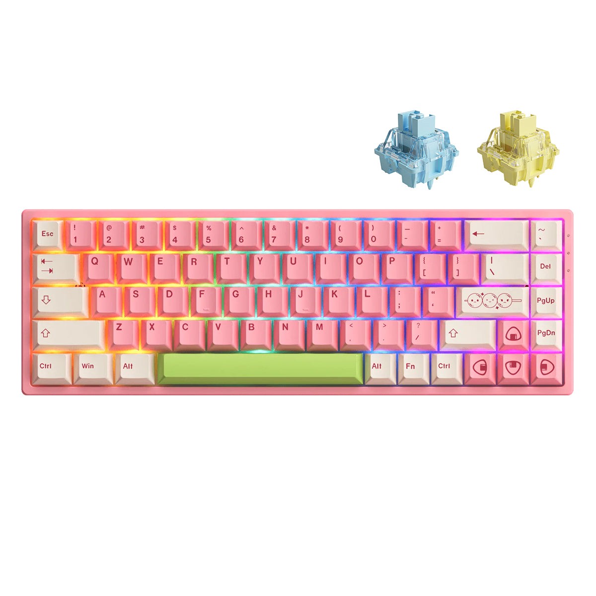 akko-mochi-dango-3068b-plus-multi-modes-rgb-mechanical-keyboard-akko-v3-cream-yellow-pro-akko-v3-cream-blue-pro