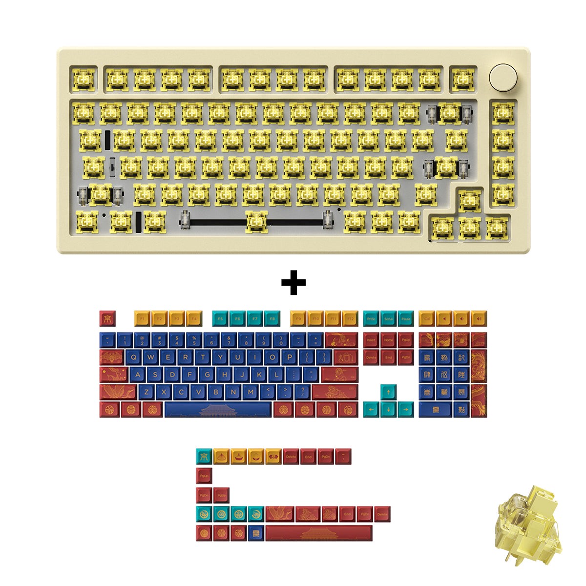 akko-mod-007b-he-diy-kit-with-world-tour-beijing-jda-keycap-set-135-key-cream-white-akko-cream-yellow-magnetic-switch
