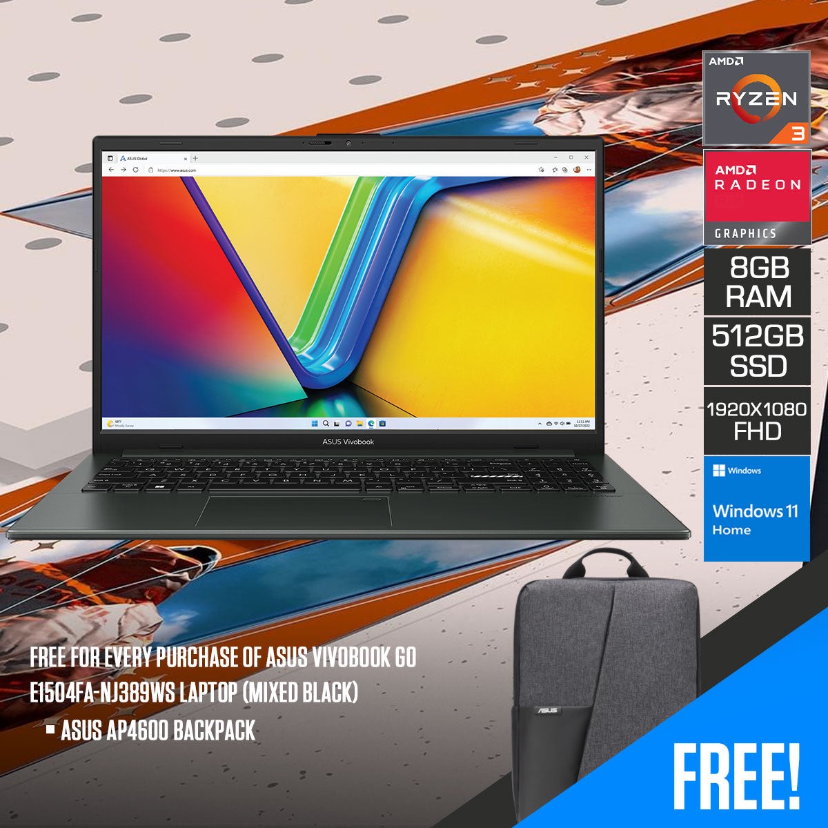 asus-vivobook-go-e1504fa-nj389ws-laptop-mixed-black-15-6-fhd-r3-7320u-8gb-ram-512gb-ssd-amd-radeon-graphics-windows-11-asus-ap4600-backpack