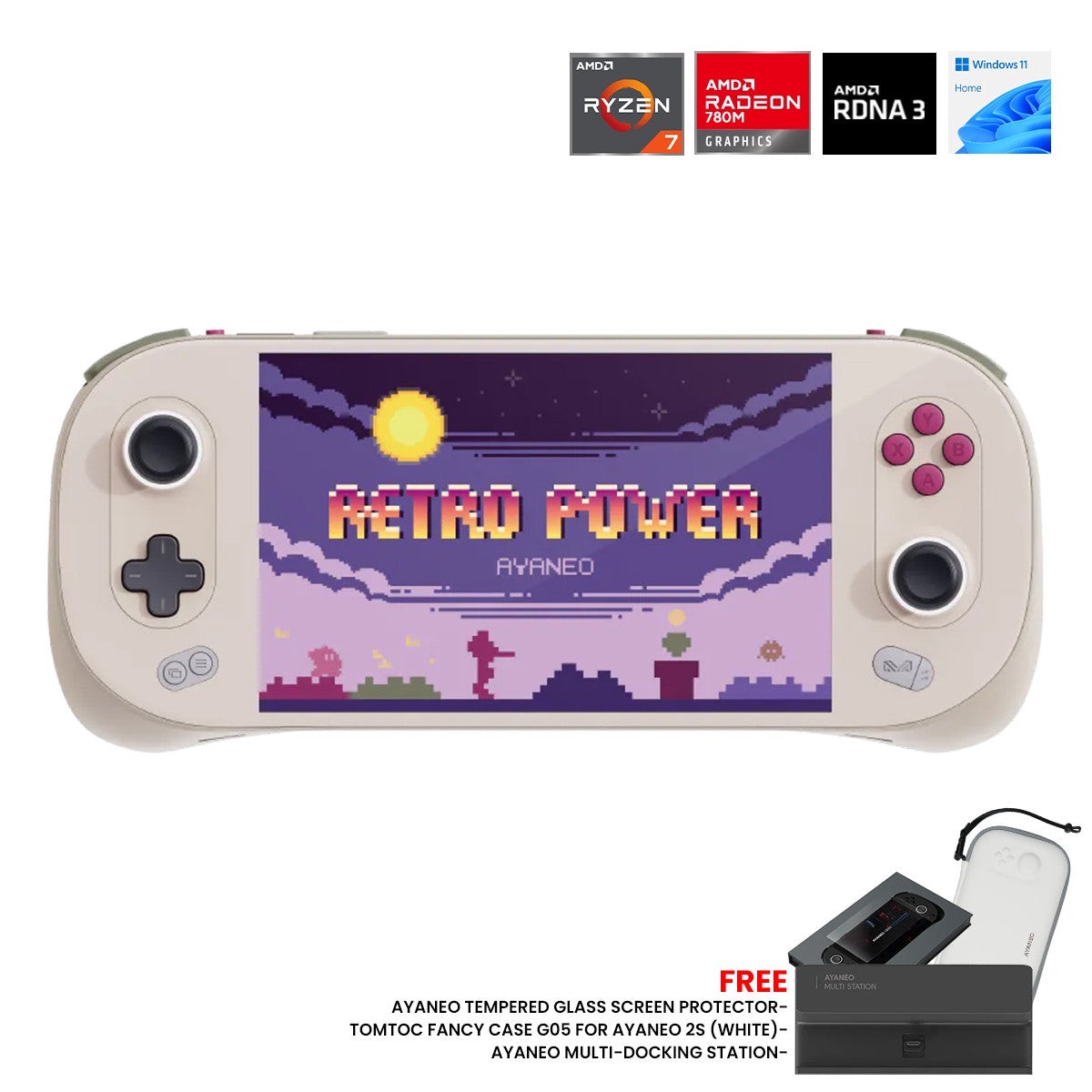 ayaneo-2s-amd-ryzen-7-7840u-32gb-ram-2tb-ssd-handheld-gaming-console-retro-power