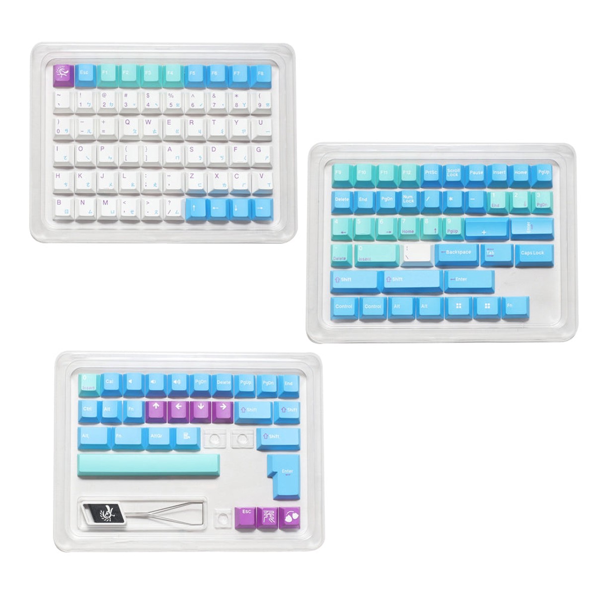 ducky-x-mk-frozen-llama-133-keys-cherry-profile-triple-shot-pbt-keycap-set-dca133-twllachpt1