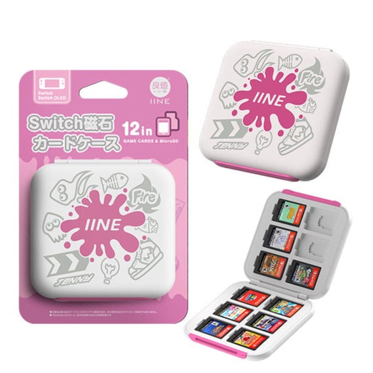 iine-nsw-game-card-case-6-6-magnetic-white-l714