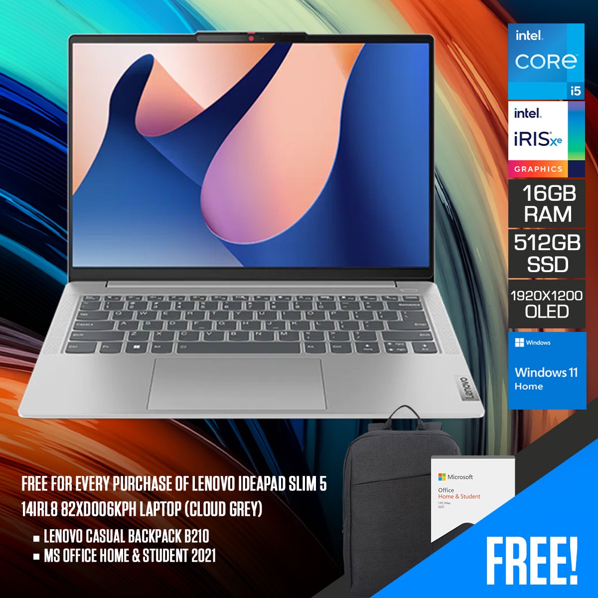 lenovo-ideapad-slim-5-14irl8-82xd006kph-laptop-14-wuxga-oled-i5-13500h-intel-iris-xe-graphics-16gb-ram-512gb-ssd-windows-11-home-ms-office-home-student-2021-lenovo-casual-backpack