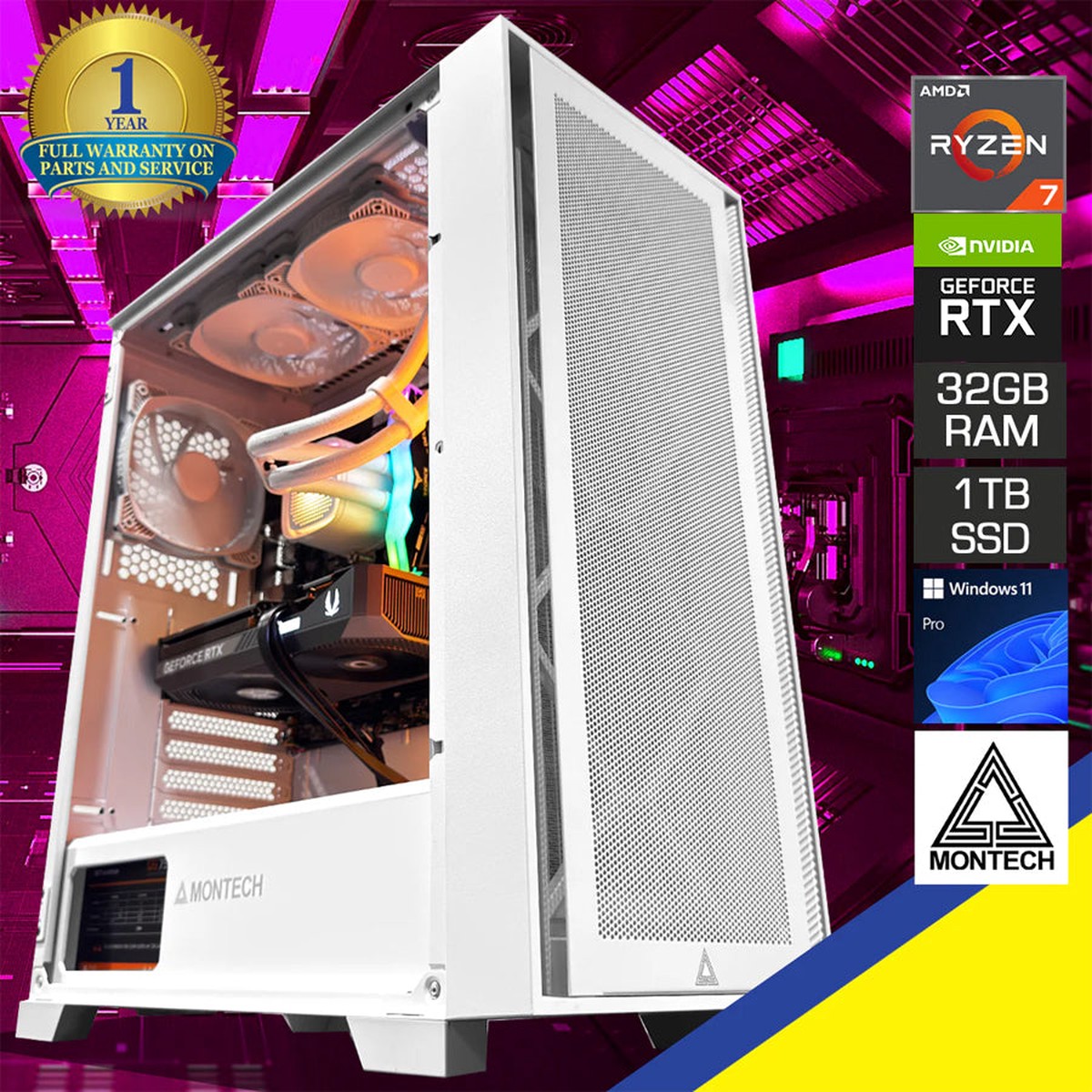 sophos-air-1000-white-desktop-gaming-pc-amd-ryzen-7-7700x-32gb-2x16gb-ram-1tb-ssd-rtx-5070-windows-11-pro