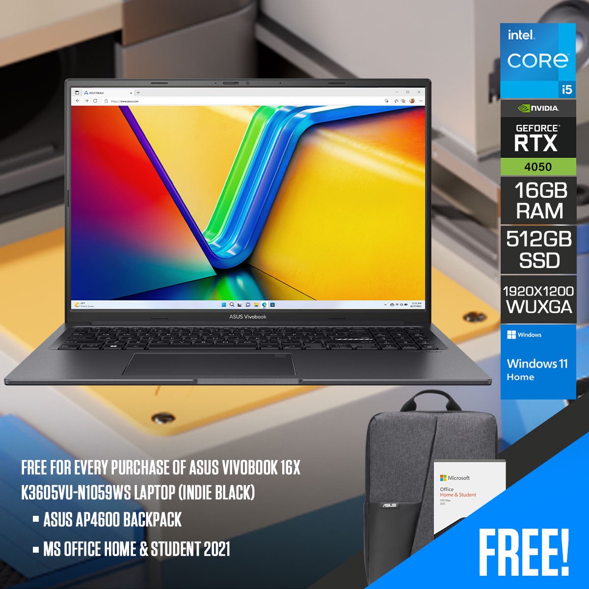asus-vivobook-16x-k3605vu-n1059ws-laptop-indie-black-16-wuxga-1920x1200-i5-13500h-16gb-ram-512gb-ssd-rtx-4050-windows-11-home-ms-office-home-student-2021-asus-ap4600-backpack