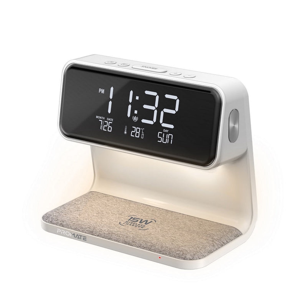 promate-lumix-15w-3-in-1-multi-function-led-alarm-clock-w-15w-wireless-charger