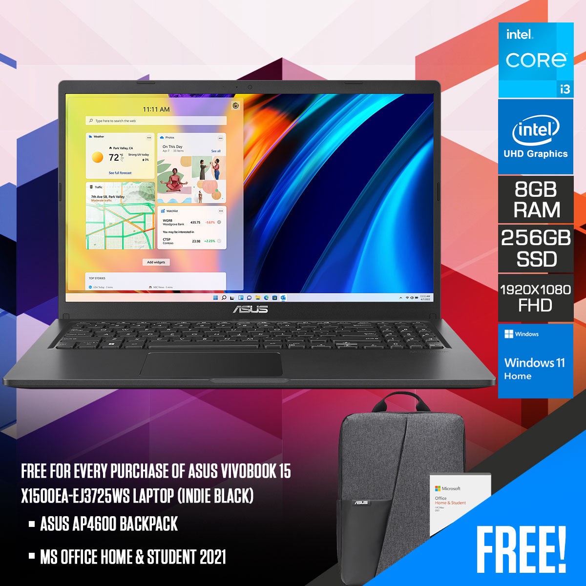 asus-vivobook-15-x1500ea-ej3725ws-laptop-15-6-fhd-i3-1115g4-8gb-ram-256gb-ssd-intel-uhd-graphics-windows-11-home-ms-office-home-student-2021-asus-ap4600-backpack