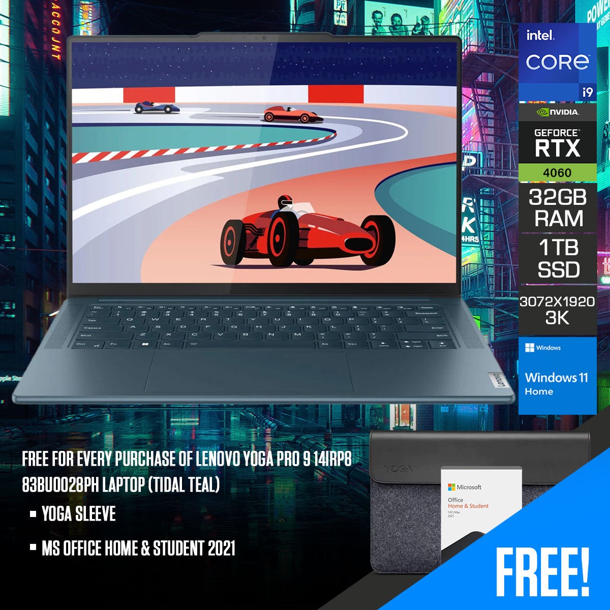 lenovo-yoga-pro-9-14irp8-83bu0028ph-laptop-tidal-teal-14-5-3k-3072x1920-i9-13905h-32gb-ram-1tb-ssd-rtx-4060-windows-11-home-ms-office-home-student-2021-yoga-sleeve