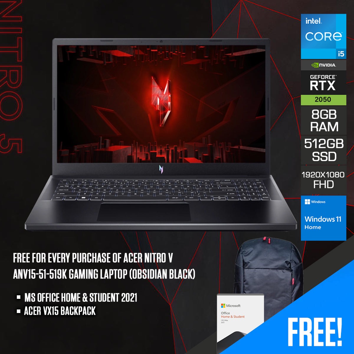acer-nitro-v-anv15-51-519k-gaming-laptop-15-6-fhd-ips-i5-13420h-8gb-ram-512gb-ssd-rtx-2050-windows-11-home-ms-office-home-student-2021-acer-vx15-backpack